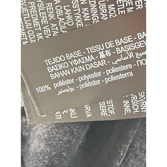 Zara Black Faux Leather 90s Wide Leg Pants Sz 2 NWT - Picture 8 of 8